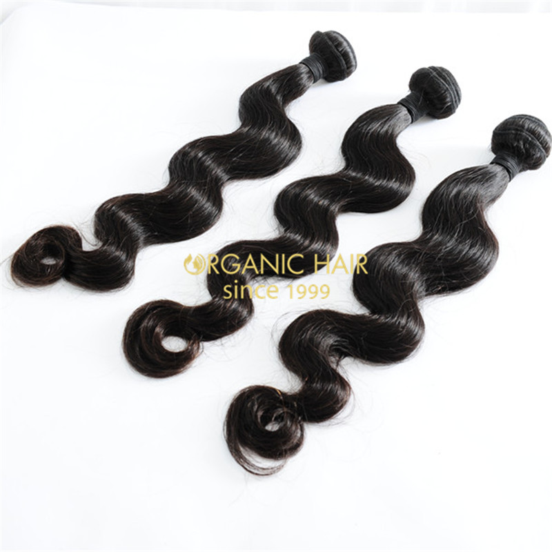 Virgin hair weave hair extensions with lace front weave